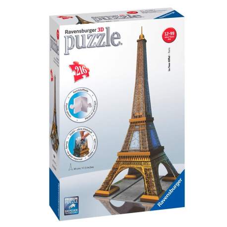 Ravensburger - Puzzle 3D Tour Eiffel Paris 216 piezas, 44 cm