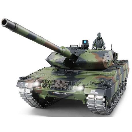 Tanque RC German Leopard 1:16 2A6 Versión v7.0 cadenas de metal - Heng Long